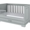 Babybett Traum in Grau mit Barriere