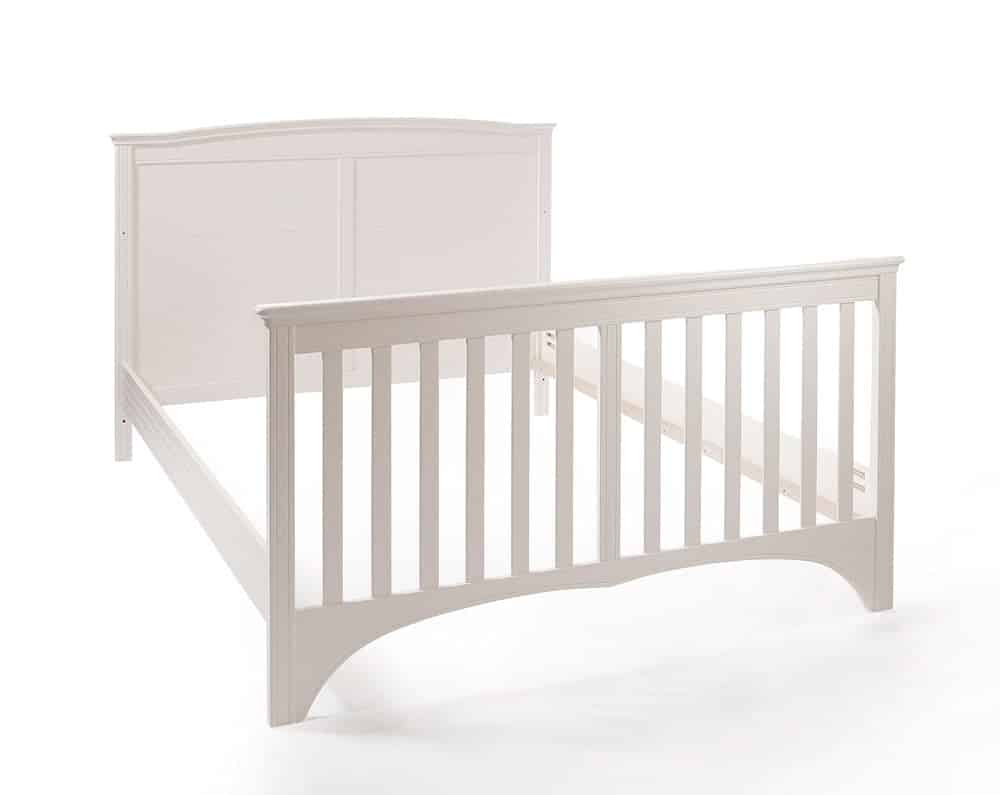 Kinderbett Elisabeth zum Babybett umbaubar in Weiss bei Zimmeria.de