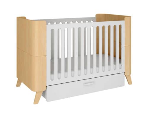 Babybett Hoppa 140x70 zum Kinderbett umbaubar mit Bettkasten