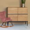 Schaukelsessel-Stillstuhl-Relaxsessel-De-Luxe-von-Quax-Pfirsich-für-Babyzimmer-rot-zimmeria