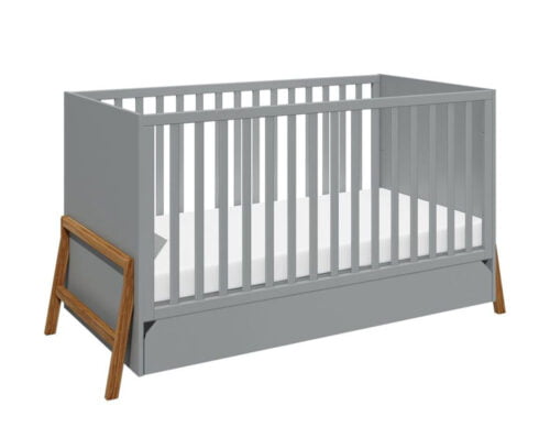 Babybett Lotta in Grau bei Zimmeria.de 140 x 70 zum Juniorbett umrüstbar