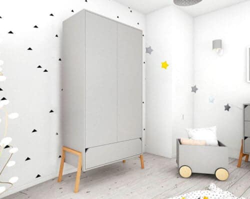 Kleiderschrank Baby- & Kinderzimmer Lotta in Grau bei Zimmeria.de