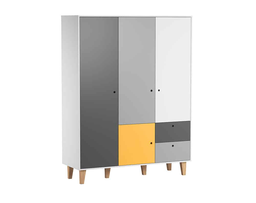 Babyzimmer-Set "Smart" in Weiß & Grau & Gelb| Zimmeria.de