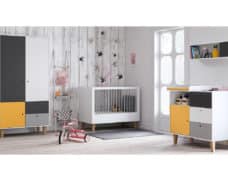 Babyzimmer Concept Grau Gelb Weiß