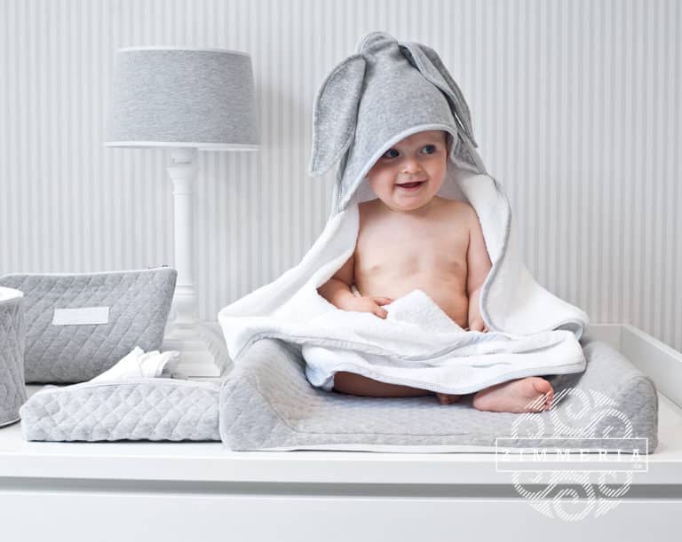 Kapuzenhandtuch Badetuch mit Ohren Berlin Grau Kinder