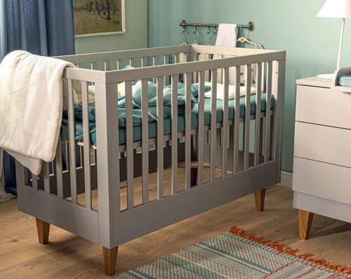 Babybett Lounge 140x70 zum Juniorbett umrüstbar in Grau Lifestyle