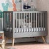 Babybett Natur Baby in Dunkelgrau & Eiche Vox 140x70 bei Zimmeria.de zum Juniorbett umbaubar