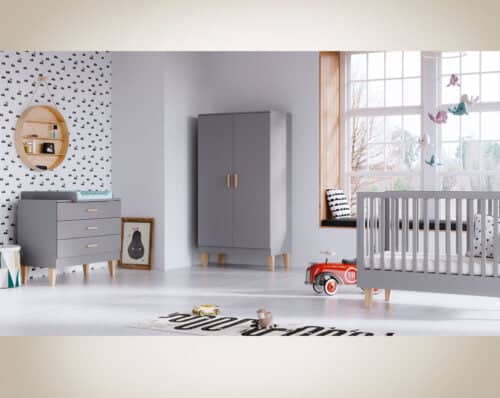 Babyzimmer Lounge in Grau & Eiche 3-teilig bei Zimmeria.de