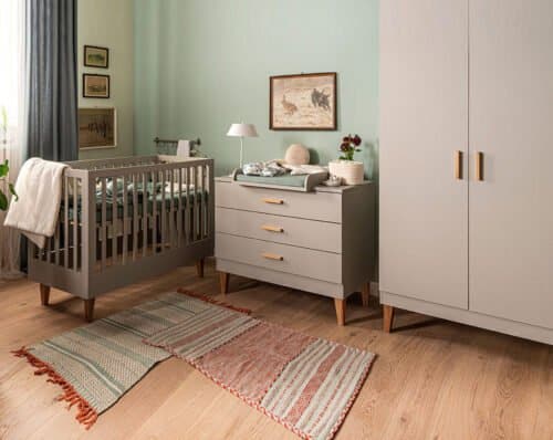 Babyzimmer Lounge in Grau & Eiche 3-teilig bei Zimmeria.de