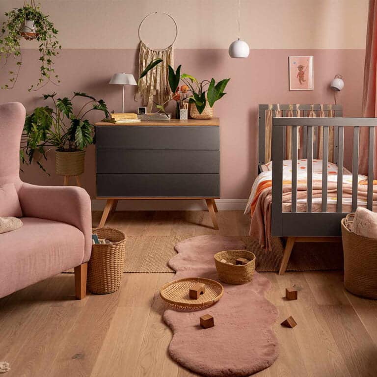 Kinderzimmer Nature Baby in Graphit mit Eiche bei Zimmeria.de