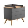 Wickelkommode Nature Baby in Grau mit Eiche seitlich