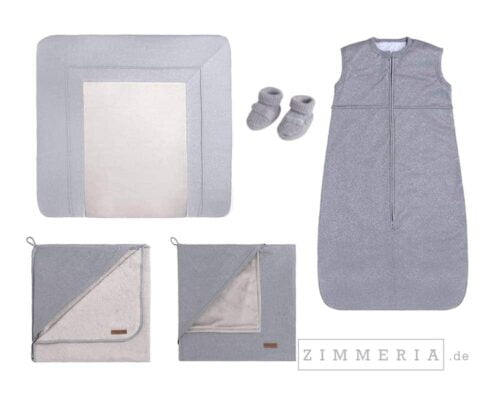 5er-Set Babyerstausstattung Sparkle Silbergrau bei Zimmeria.de