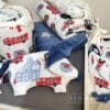 9er Baby-Erstausstattung-Set Bettnestchen, Bettzeug, Kopfkissen, Bettorganizer, Velvet-Decke, 2 Girlanden, Bettlaken von Zimmeria.de