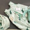 5er Set Babyerstausstattung Mint Schlafsack Bettumrandung Kopfkissen Bettlaken Haase von Zimmeria.de