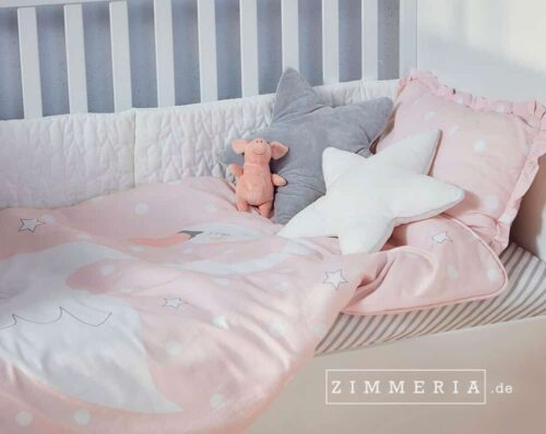 Baby Bettzeug Set 'Schwamm' Rosa mit Füllung bei Zimmeria.de