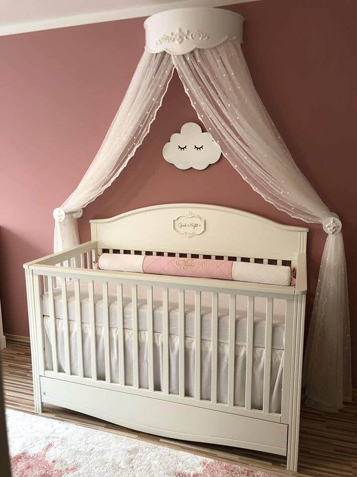 Babybett Gute Nacht in Schneeweiß, 140 x 70 cm bei Zimmeria.de