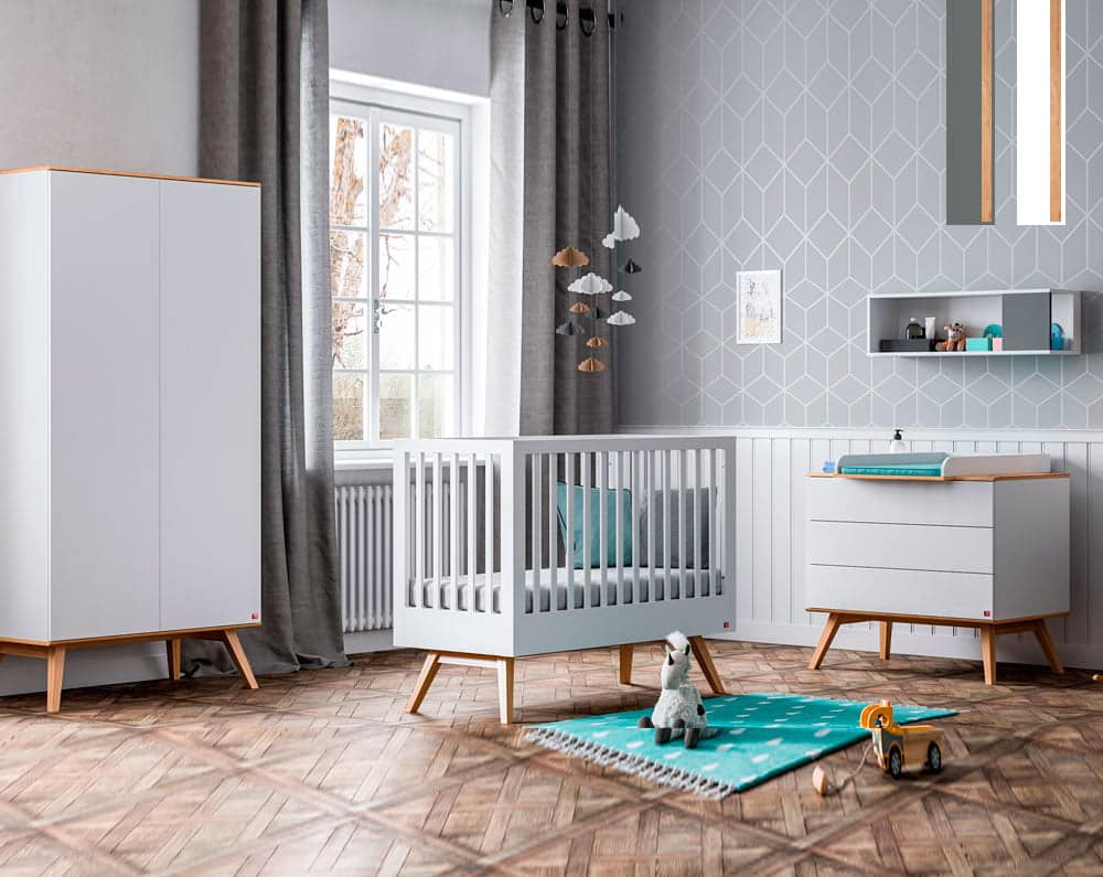 Kollektion Natur Baby Babyzimmer Grau & Weiss mit Eiche bei Zimmeria.de