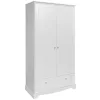 Kleiderschrank Constance in weiß seitlich
