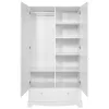 Kleiderschrank Constance in weiß geöffnet